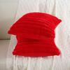 New Faux Rabbit Fur Square Cushion Cover Big Thick Striped Super Soft Solid Color Pillow Cover Sofa Decor Cushion Covers 2026