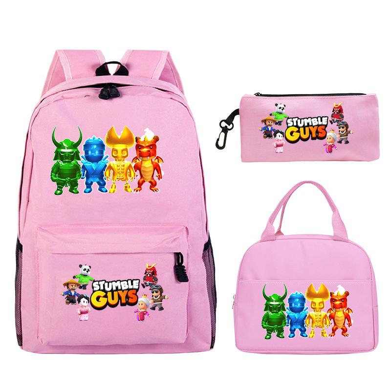Game Merchandise Printed Children's Schoolbag Set Casual Backpack Three-piece Set