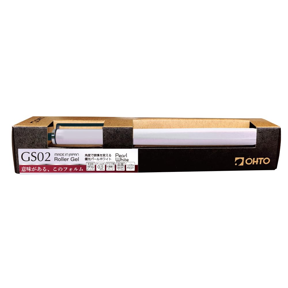 auto Roller Gel Ballpoint Pen GS02 Pearl White (GS02-G5-WT)