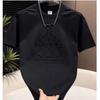 Herrenmode Kurzarm-T-Shirt, 2024 Trendiger lockerer Schnitt mit einfachem Druck.