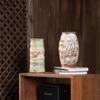 Wabi-Sabi Zen Vintage Ceramic Vase for Flower Arrangement - Coarse Pottery Ornament for Living Room or Dining Table.