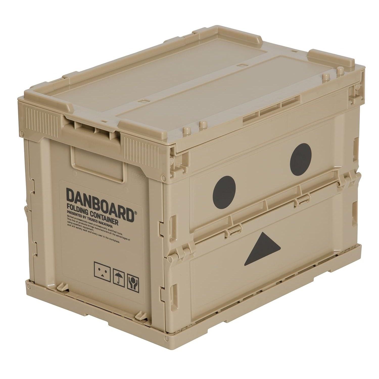 TRUSCO Danbo Slim Folding Container 20L Lid No Lock TR-SC20-A-DNB Storage Case Box
