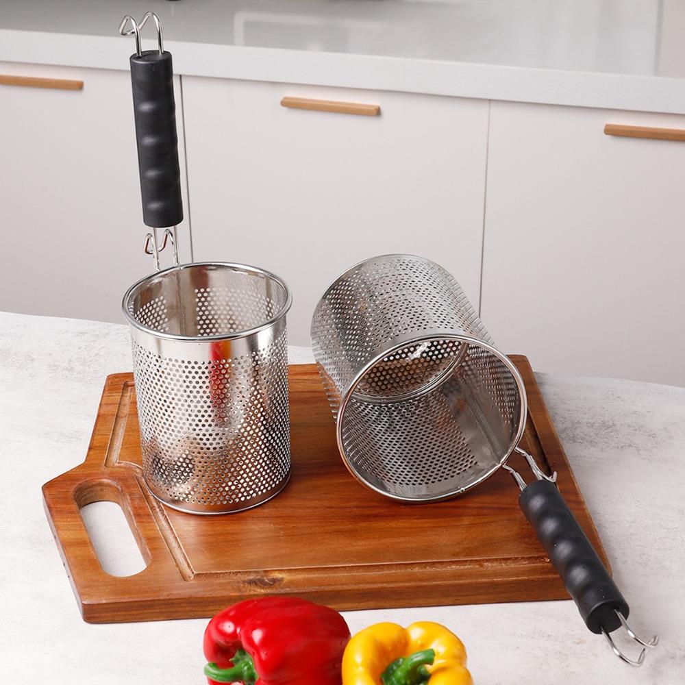 Stainless Steel Hot Pot Strainer Spoon Hanging Pasta Colander Frying Basket Frying Chip