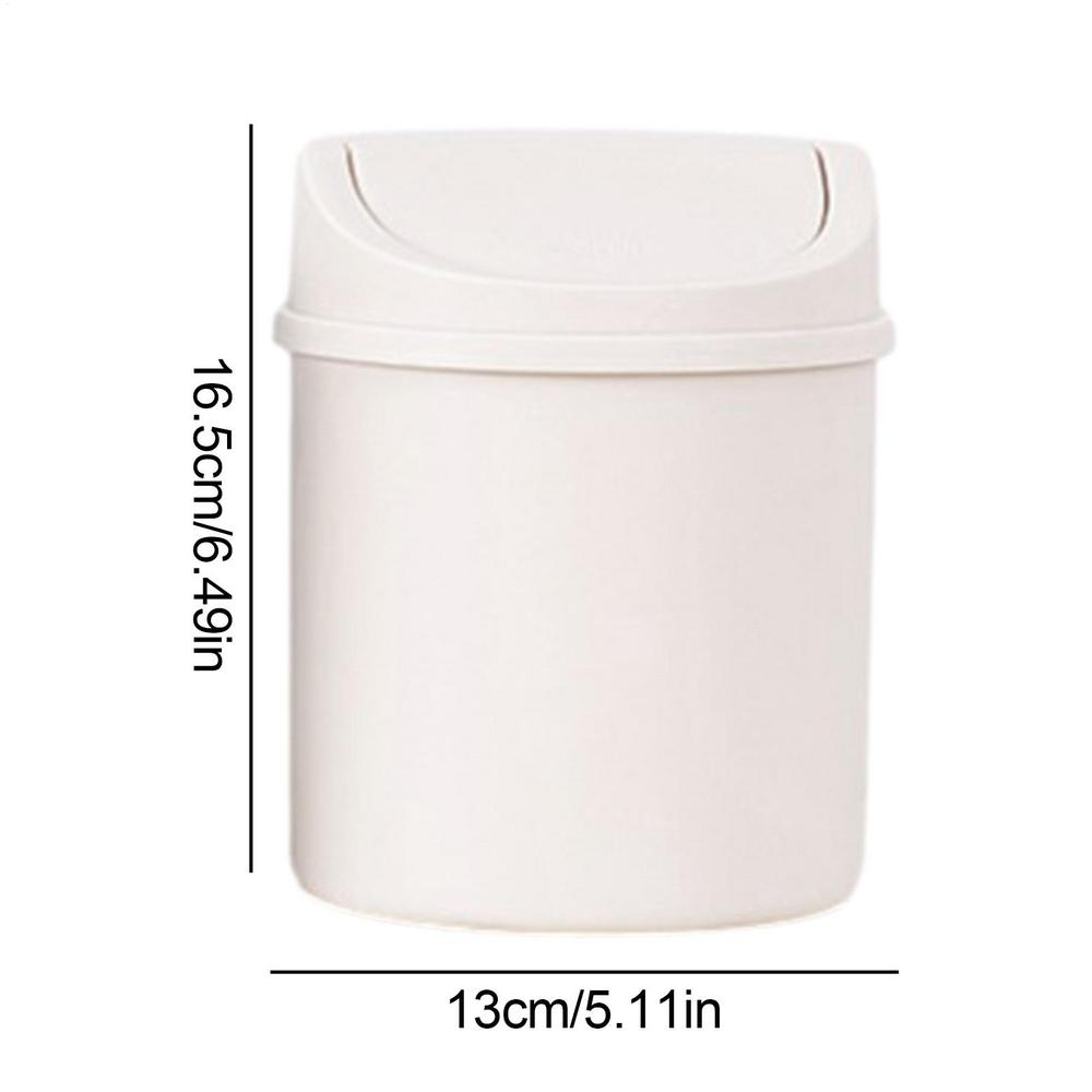 Mini Waste Bin With Lid Desktop Office Organizer Storage Home Garbage Basket Container Table Trash Cleaner Small Trash CanHolder