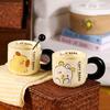 Mug with Lid Kapibala Creative Cup Cute Ceramic Water Cup Home Opening Event Souvenir