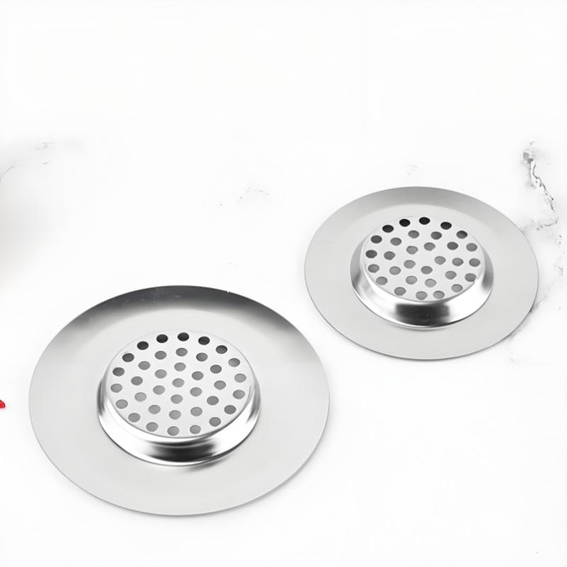 2pcs Stainless Steel Sink Strainer Plug, Multifunction Drain Cover Filter For Home Bathroom, Home Essentials, Bathroom Tools