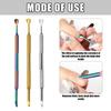 Double Ended Cuticle Pusher Cuticle Cleaner Stainless Steel Cuticle Pusher Remover Manicures Tool Nails Care Tool