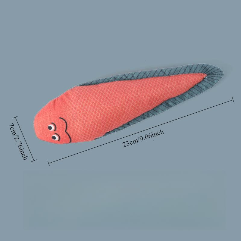 Cat Toy Kitten Printed Pillow Toys High Quality Ocean Fish Catnip Toy Durable Pet Interactive Chew Toy Pet Gnawing Sound Toy