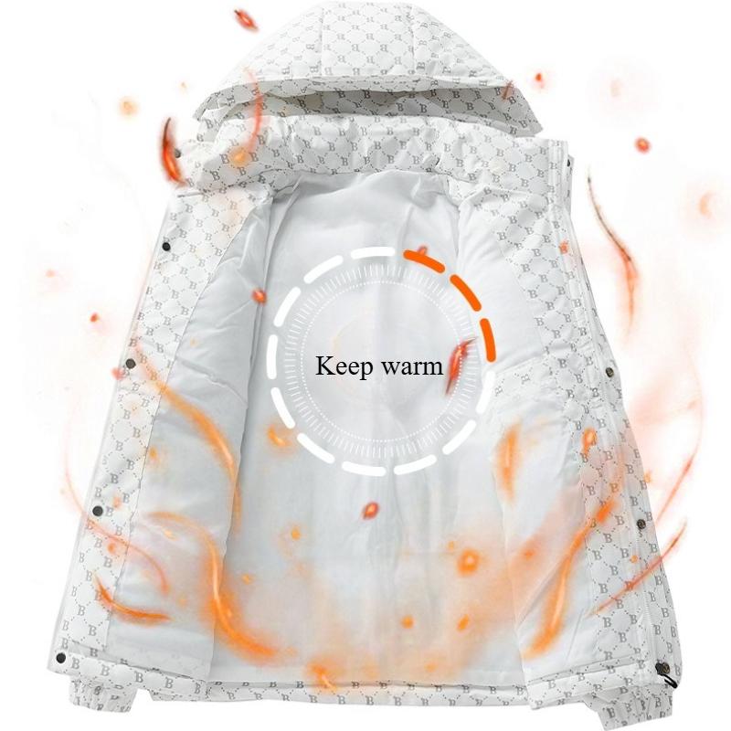 Autumn Winter Men Woman Thick Warm Windproof Hooded Cotton Jacket Men's Casual Padded Coat Male Outerwear