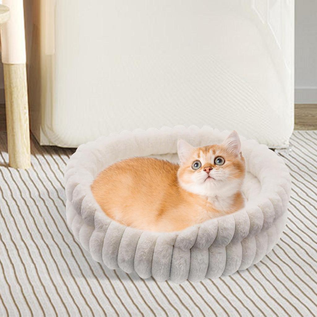 Pet Beds For Cats Beds For Indoor Cats Donut Round Supplies For Sleeping Puppy Winter Animal Outdoor Calming Travel Cold Weather