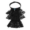 Adult Renaissance Neck Collar Detachable Lace Jabot Ruffled Design Victorian Steampunk Costume Accessory for Themed Parties
