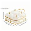 Divided Serving Tray with Lid and Handle Easy to Clean Snack FoodGrade Platter