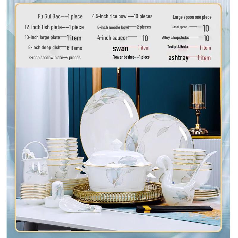 Linpan Ceramic Bone China Dinnerware Set