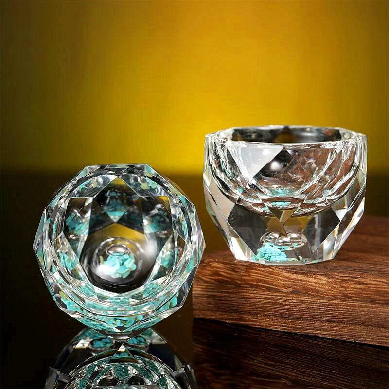 Tea Set Master Cup, Crystal Glass, Gold Leaf Tea Bowl, High-End Tea Brewing Cup, Kung Fu Cup, Household Use