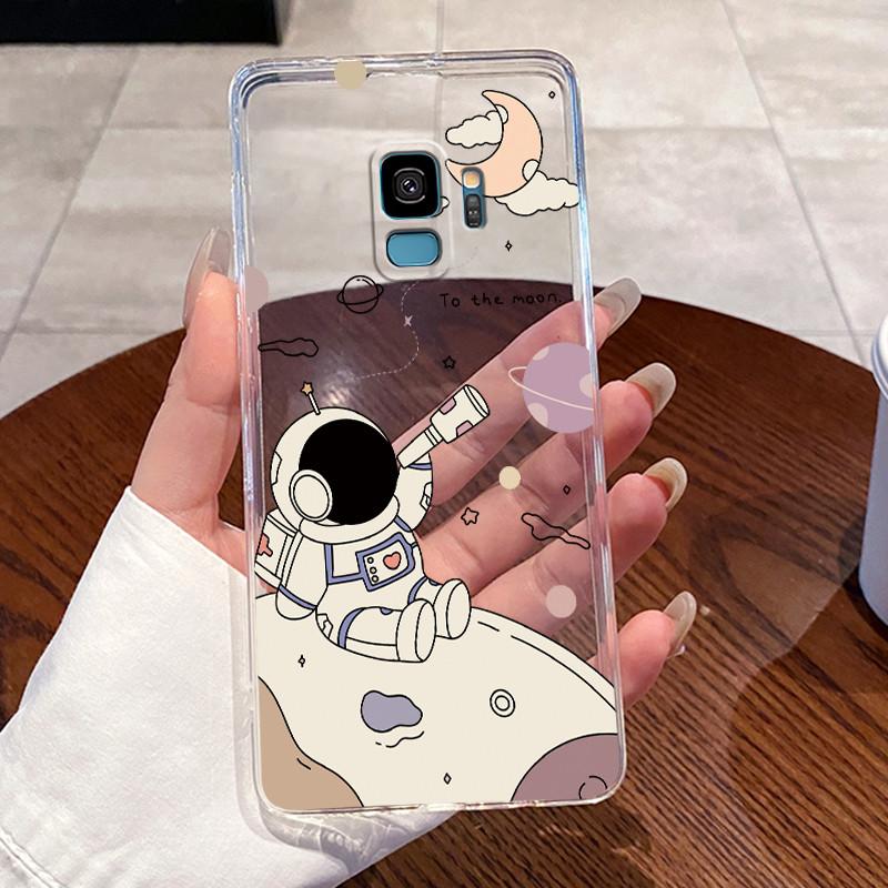 Casing For Samsung Galaxy S9 Case Samsung S9 Plus S9+ Back Cover Aesthetic Fashion Cute Cat Soft Silicone Transparent Phone Case