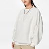 Li-Ning Pure Color Casual Sports Breathable Long Sleeve Loose Sweatshirt Men Tops Milk-White AWDS927-2