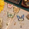 1pc/pakc Vintage Butterfly Metal Bookmark - Oil Painting Art, Irregular Shape, Aesthetic & Practical for Book Lovers
