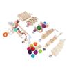 Bird Toys Colorful Climbing Bridge Parrots Swing Chewing Toy with Bell for Parakeets Cockatiels
