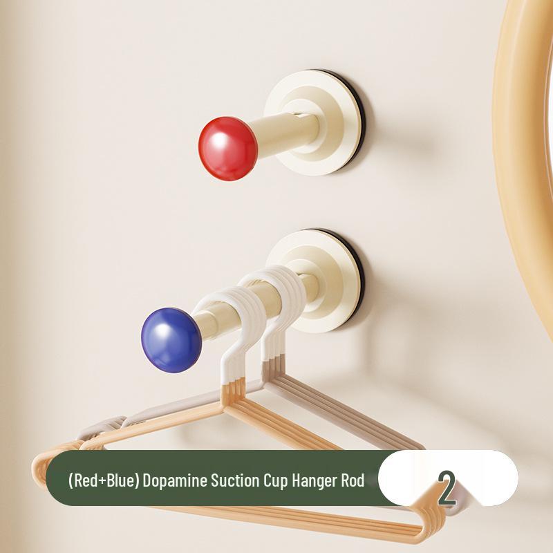 No-Drill Wall-Mounted Suction Cup Clothes Drying and Storage Rack