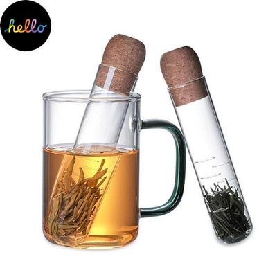 Teesieb Glas Tee-Ei Puer Tee Mini Transparent Tee Sieb Kork Glas Flasche Rohr Brauen Reagenzglas Tee-Set Küche Werkzeuge