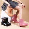 Exquisite Women's Short Rain Boots - Non-slip, Waterproof, and Stylish for Spring and Autumn