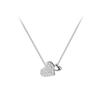 Colier Inimă cu Diamante Incrustate din Argint Sterling S925 - Stil Coreean
