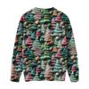 Ladies' Fashionable Casual Long Sleeved Christmas Printed Round Neck Knitted Yarn
