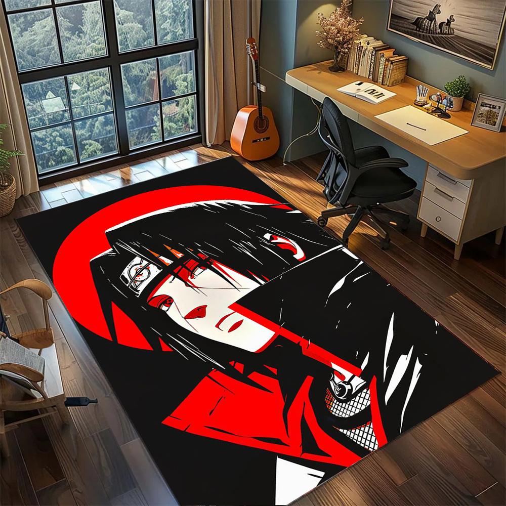 Itachi Uchiha Washable Gamer Room Floor Mat, Non Slip Large Area Rug Carpet Bedroom Home Decoration.-TING