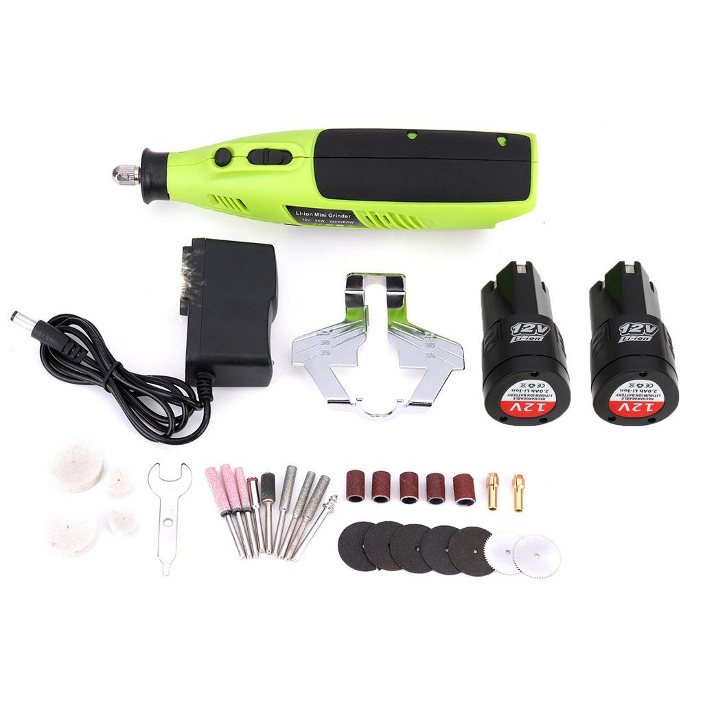 20000 U/min Mini Akku-Elektroschleifer-Set Kettensägen-Schärfgerät Schleifmaschine Wiederaufladbares Schnitz-, Trimm-, Polierwerkzeug 27,3*5cm