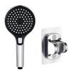 New Round Booster Shower Head Three-speed Large Panel Handheld Shower Head Home Bath Shower Set
