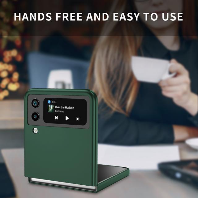 

Обычный жесткий тонкий тонкий чехол для Samsung Galaxy Z Flip 4 Flip4 5g Flip3 Flip 3 Zflip4 с защитой от падения, чехол Funda for Samsung Z Flip зелёный