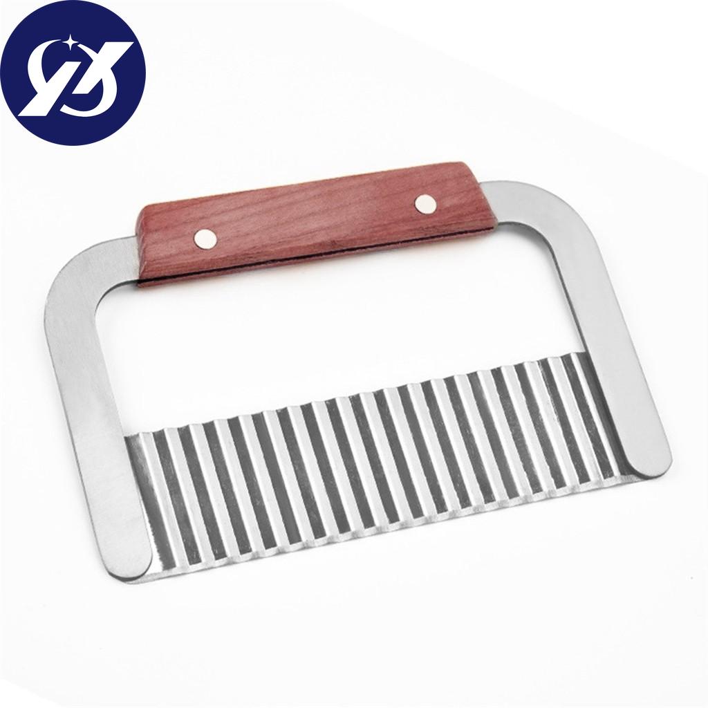 Potato Chip Vegetable Crinkle Wavy Cutter  Tool Fry Fries Hand Chipper Tool