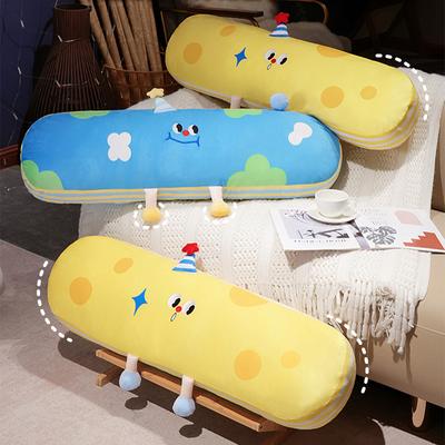 Großes Langes Niedliches Käse Plüschtier Weiche Cartoon Blauschimmelkäse Puppe Gefüllt Schlaf Umarmungskissen Kinderzimmer Bettdeko Geburtstagsgeschenk