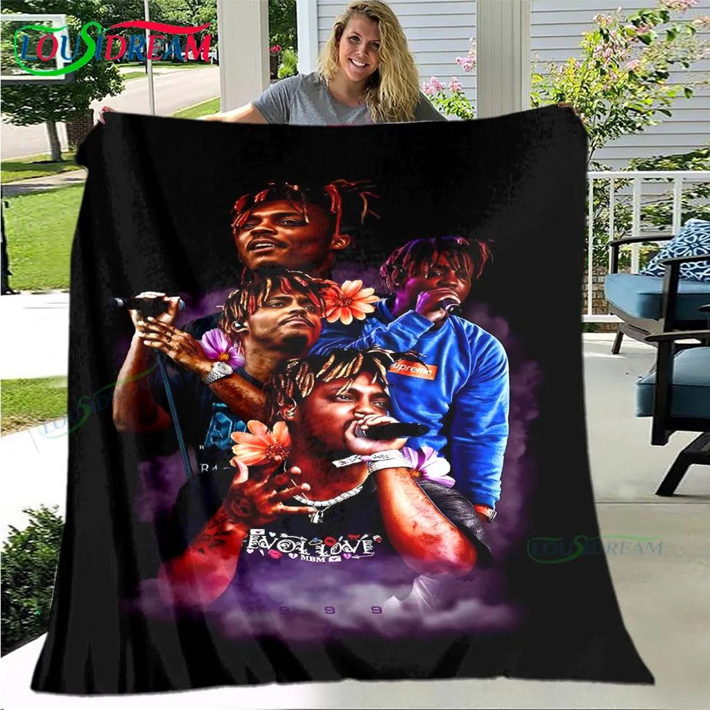 Mode Hip-Hop-Sänger J-Juice WRLD Flanell Decke für Erwachsene und Kinder Sofa Bett Dekoration Decke Tragbare Decke Geschenk