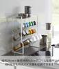 Yamazaki Tower Slim Spice 4 W24 X X Smooth 8144 Rack, Tiers, White, Approx. D9.5 H26.7cm, Access,