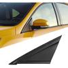 Side Rearview Triangle Molding Cover Fender Corner Molding for Ford Focus 2012 2013 2014 2015 2016 2017 2018 (Black, Left (Diver) Side)
