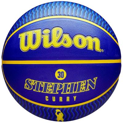Wilson Ballon d'extérieur NBA Player Icon Stephen Curry, ballon de basket unisexe bleu