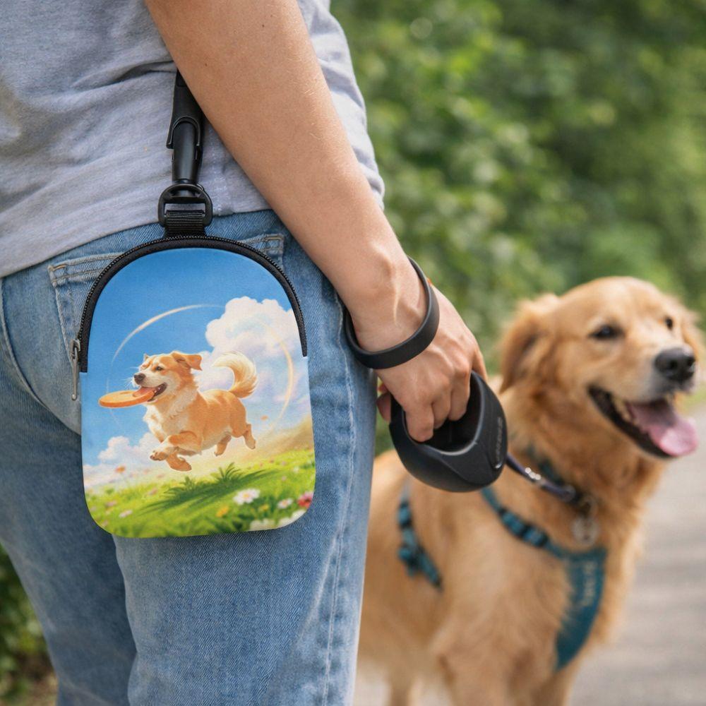 Cartoon Pattern Dog Training Snack Bag Portable Pet Food Storage Bag Pet Feeding Bag Hiking