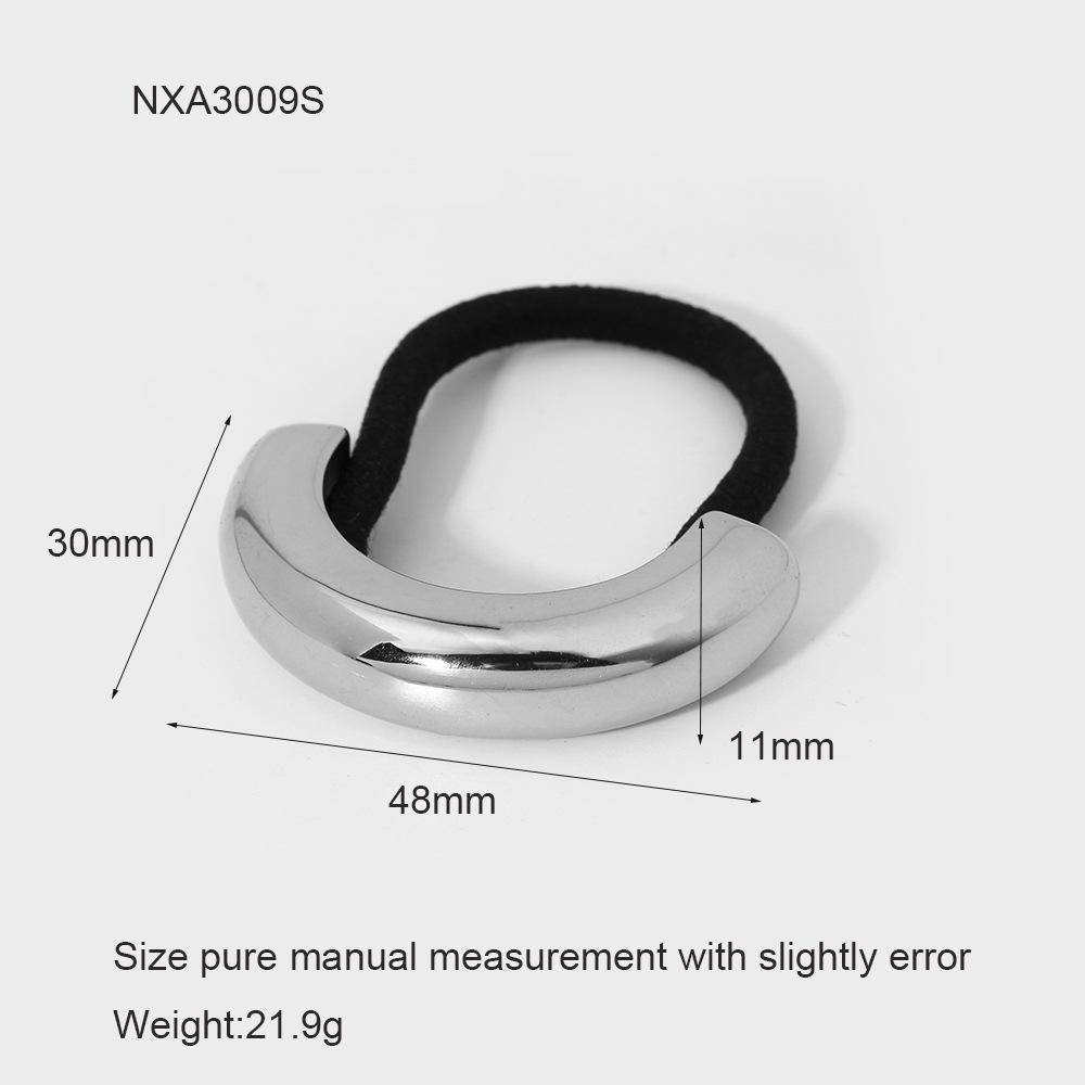 

Металлические резинки для волос из нержавеющей стали в стиле INS: Геометрическая эластичная резинка для волос