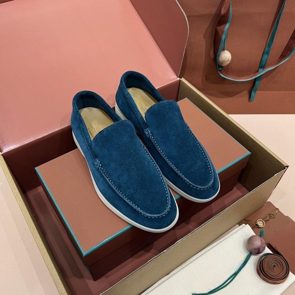 Holiday Gifts Luxury LP Series Genuine Leather Men‘s Loafers Master Handmade Flat Casual Non-slip Outdoor Breathable Beach Shoes