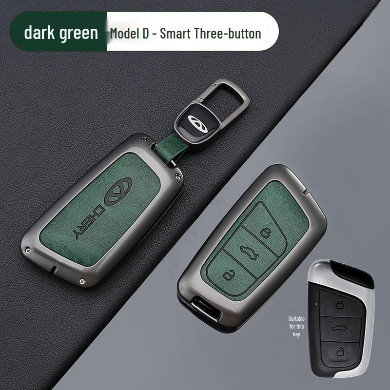 Chery Car Key Cover: Fits Tiggo, EQ1, QQ Ice Cream, Arrizo E - Small, Secure Metal Shell with Hanging Buckle