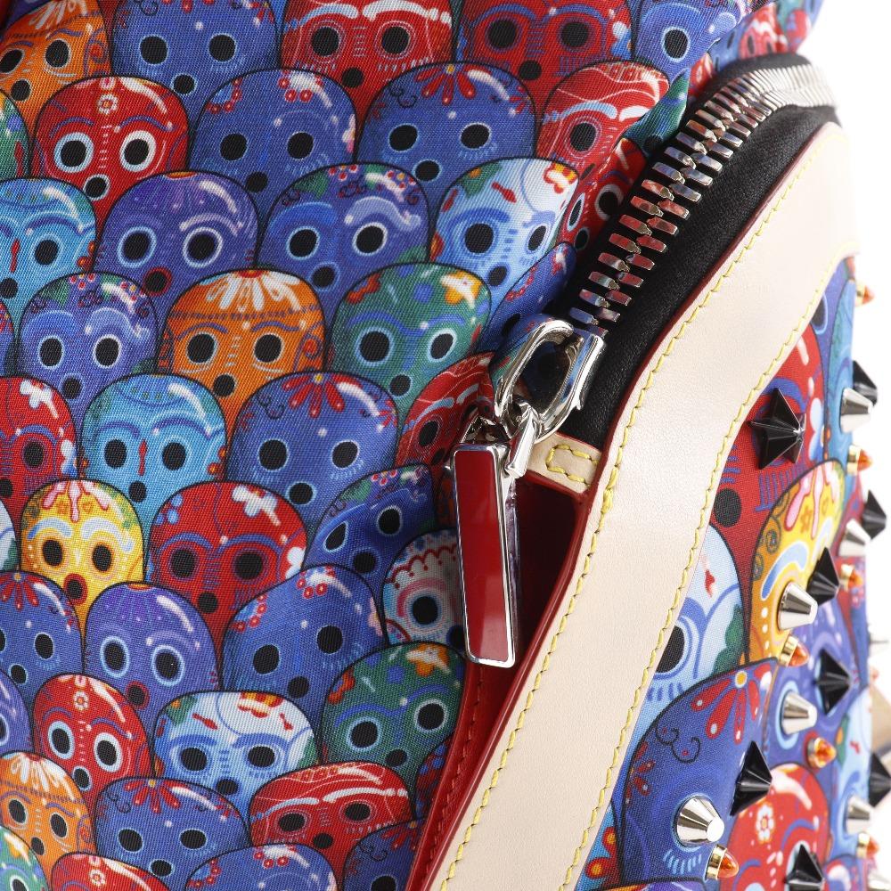 Christian Louboutin Zaino Funk Explorer Funk Zaino Zaino Daypack Borchie Messicane multicolore Nylon/pelle da uomo Usato