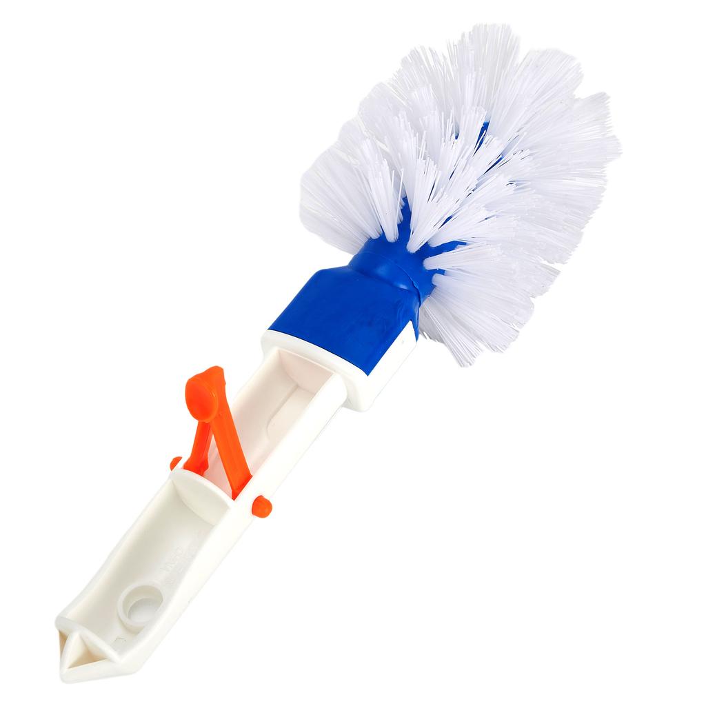 Round Pool Step and Corner Brush with Stiff Bristles for Deep Cleaning Crevices Fits Telescoping Poles with Adjustable Clips