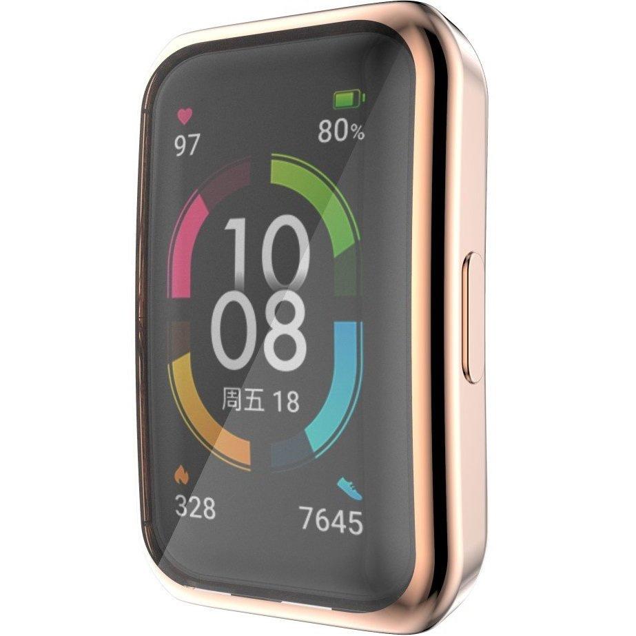 2-in-1 Case with Screen Protector for Huawei Band 6/7, Rose Gold