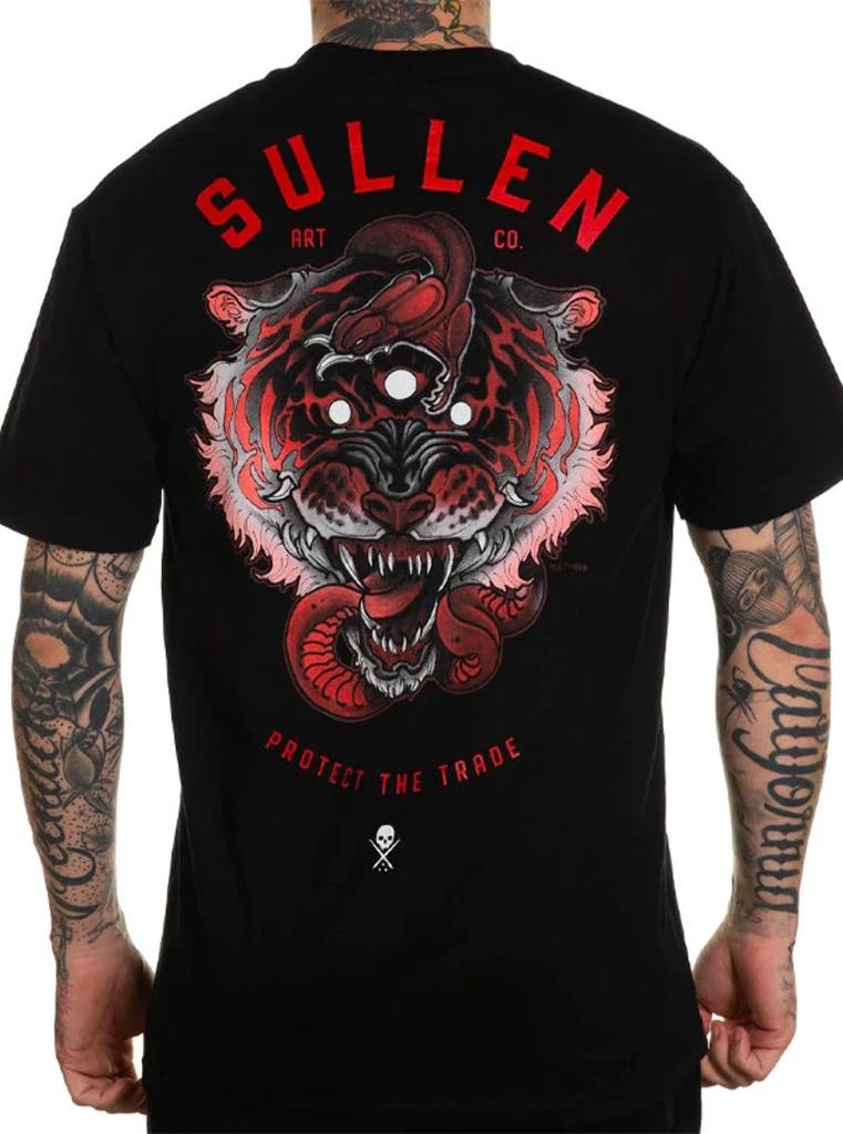 Three‑Eye Tiger Tattoo Graphic T‑Shirt Urban Dark Art Unisex Tee S‑5XL