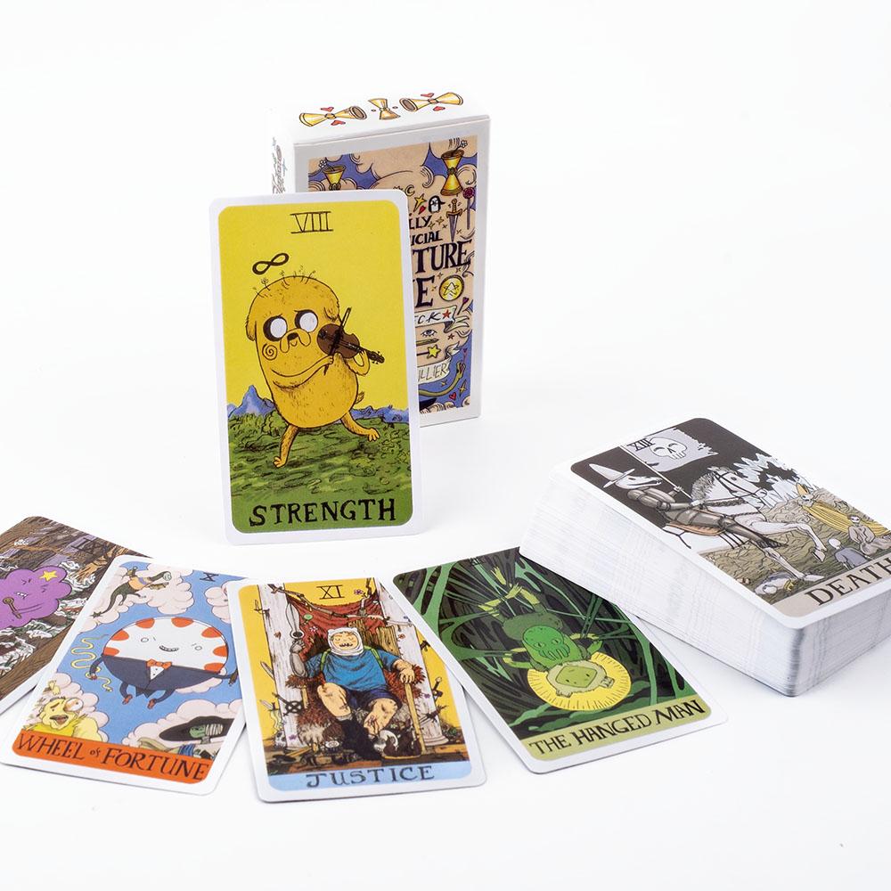 Happy Time For Kids A Totally Unofficial Adventure Time Tarot Deck 78Pcs Fate Divination Tarot Cards Fortunetelling Card Games Party Board Game