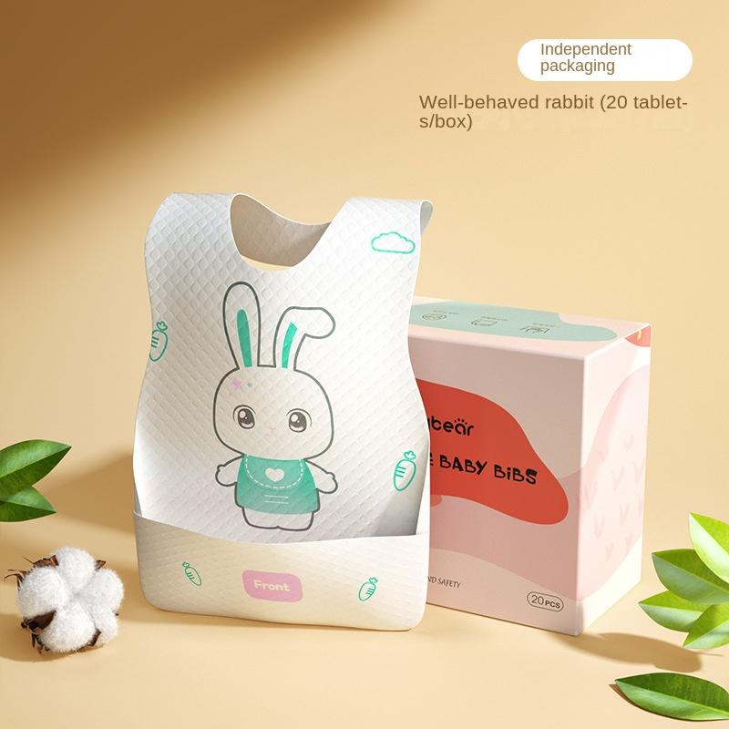 10/20pcs  Disposable Bibs and Drool Bibs for Infants and Young Children No Wash Bibs Waterproof Drool Bibs for Babies