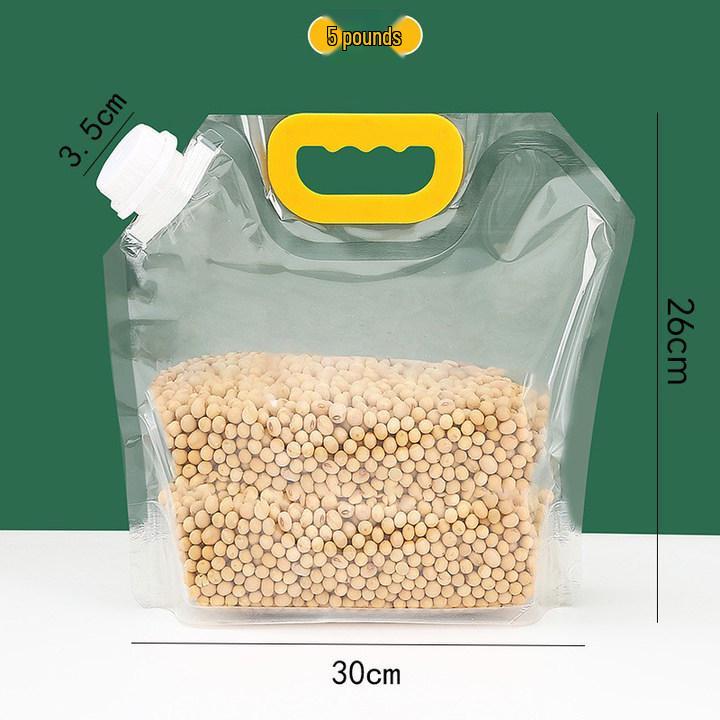 Moisture-Proof Transparent Grain Storage Bag with Spout
