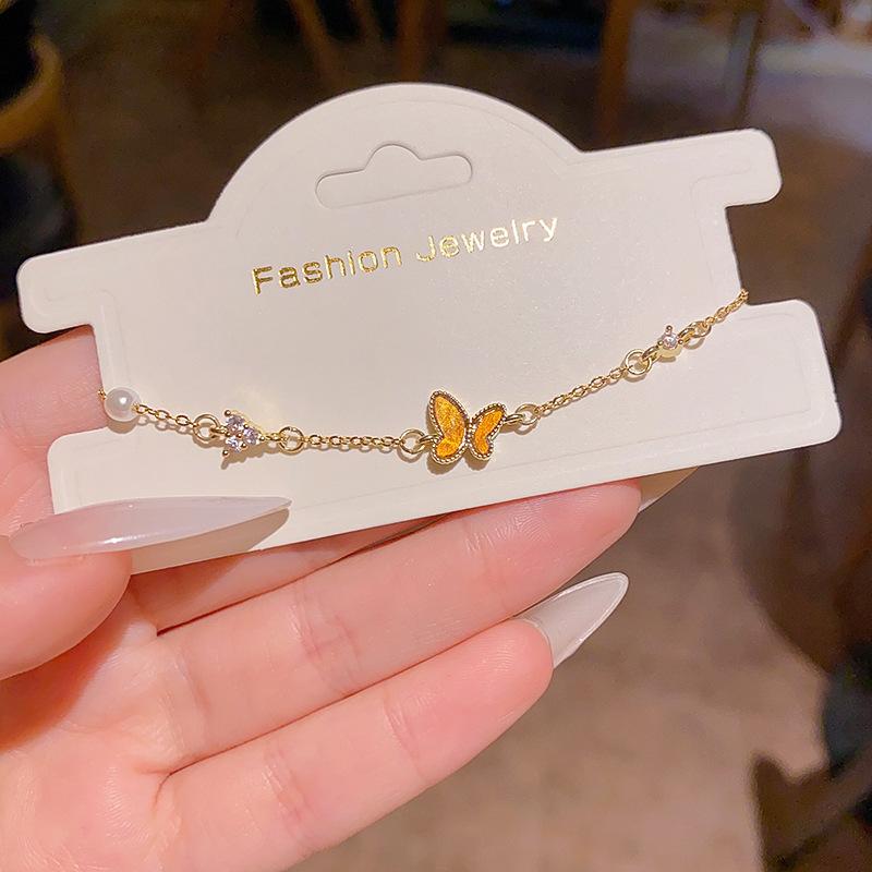 Light Luxury Niche High-end Pearl Bracelet Women's Korean Style Fashion Elegant Flash Zircon Love Bracelet Crystal Bracelet