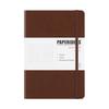 PAPERIDEAS Hardcover Coffee Notebook, A5, (Horizontal Lines, Brown)